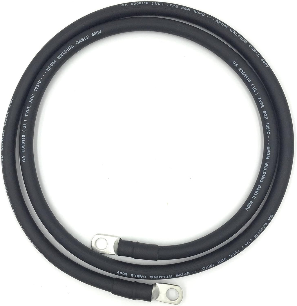 4 AWG Pure Copper Battery Cables, 8ft, Red/Black Set, 3/8” Lugs, Pack of 2 X3468