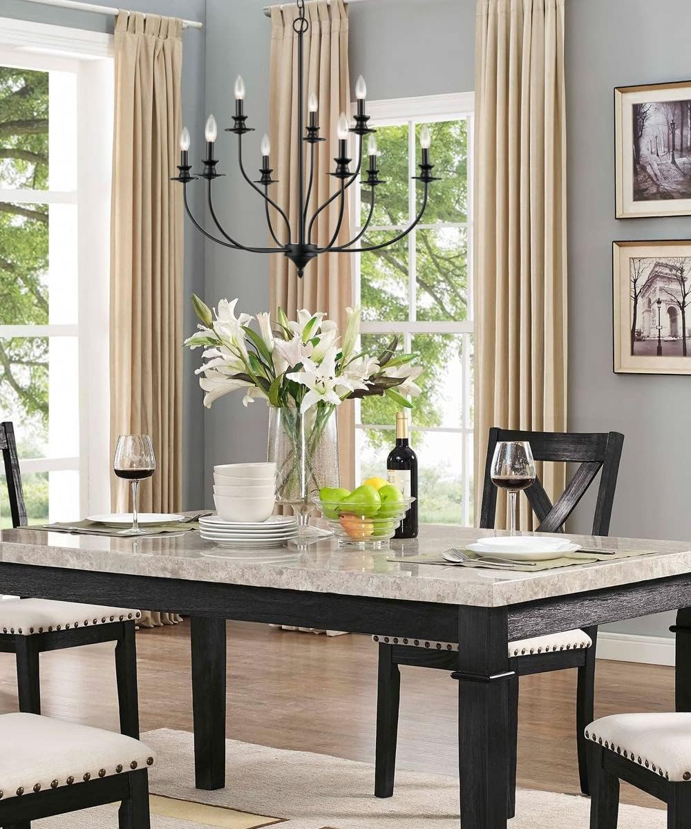 Black Metal Chandelier S41262
