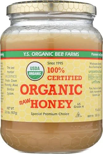 Certified Organic Raw Unprocessed Unpasteurized Honey 32oz Pack of 2 X60497