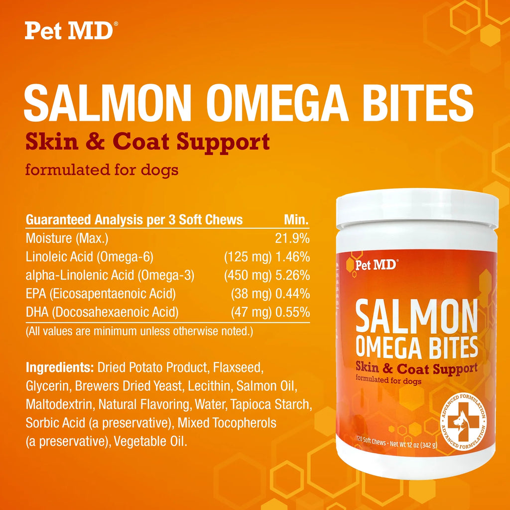 Salmon Oil Omega 3 Soft Chews for Dogs 120 Count A796351