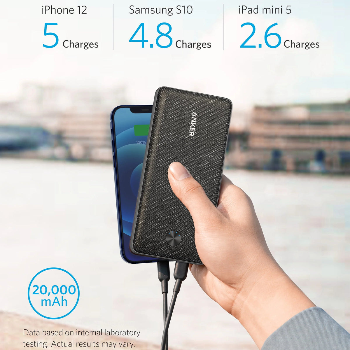Black Portable Battery Charger R2342