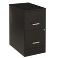 22" 2-Drawer Metal File Cabinet with Lock in Black O4130
