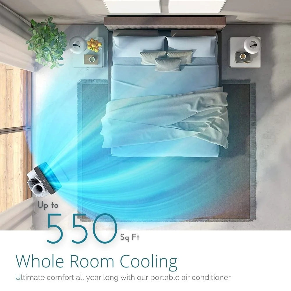 14000 BTU 115V Portable Air Conditioner and Heater with WiFi R92255