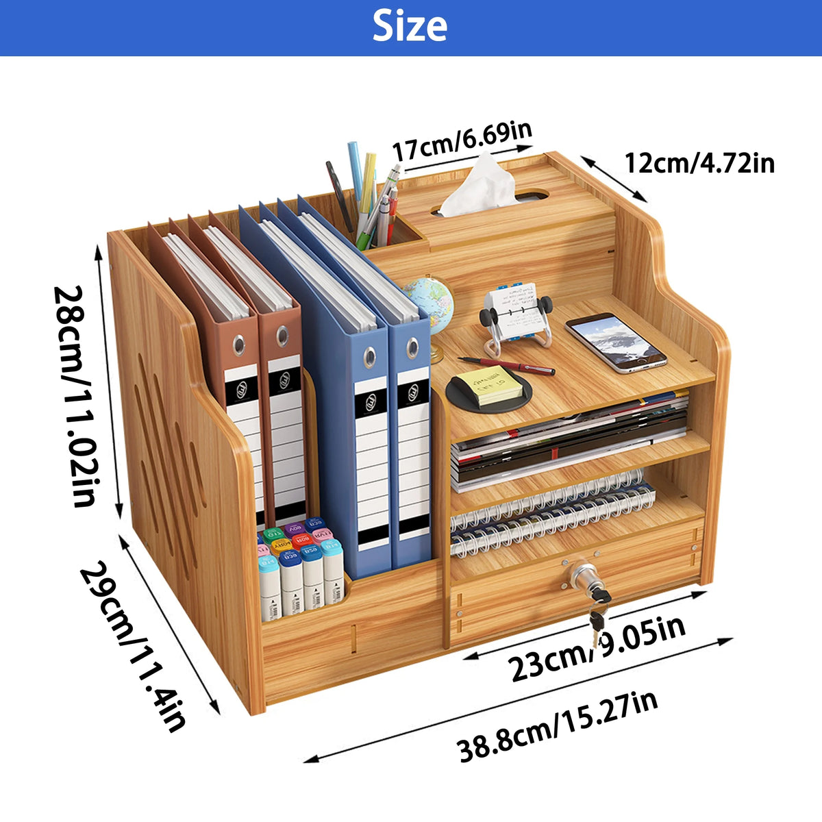 Wood Desk Organizer B5734