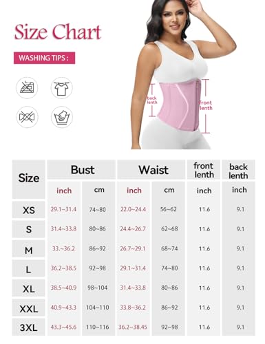 Short Torso Waist Trainer Corset Waist Cincher Body Shaper with Zipper Hooks X334511