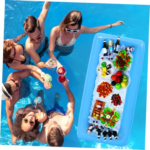1 Set Inflatable Pool Serving Bar and Mesh Food Tent Set with Drain Plug K3197