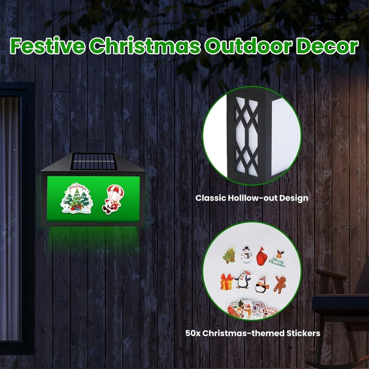 Solar Address Sign IP55 Waterproof Wall Mounted LED O8910