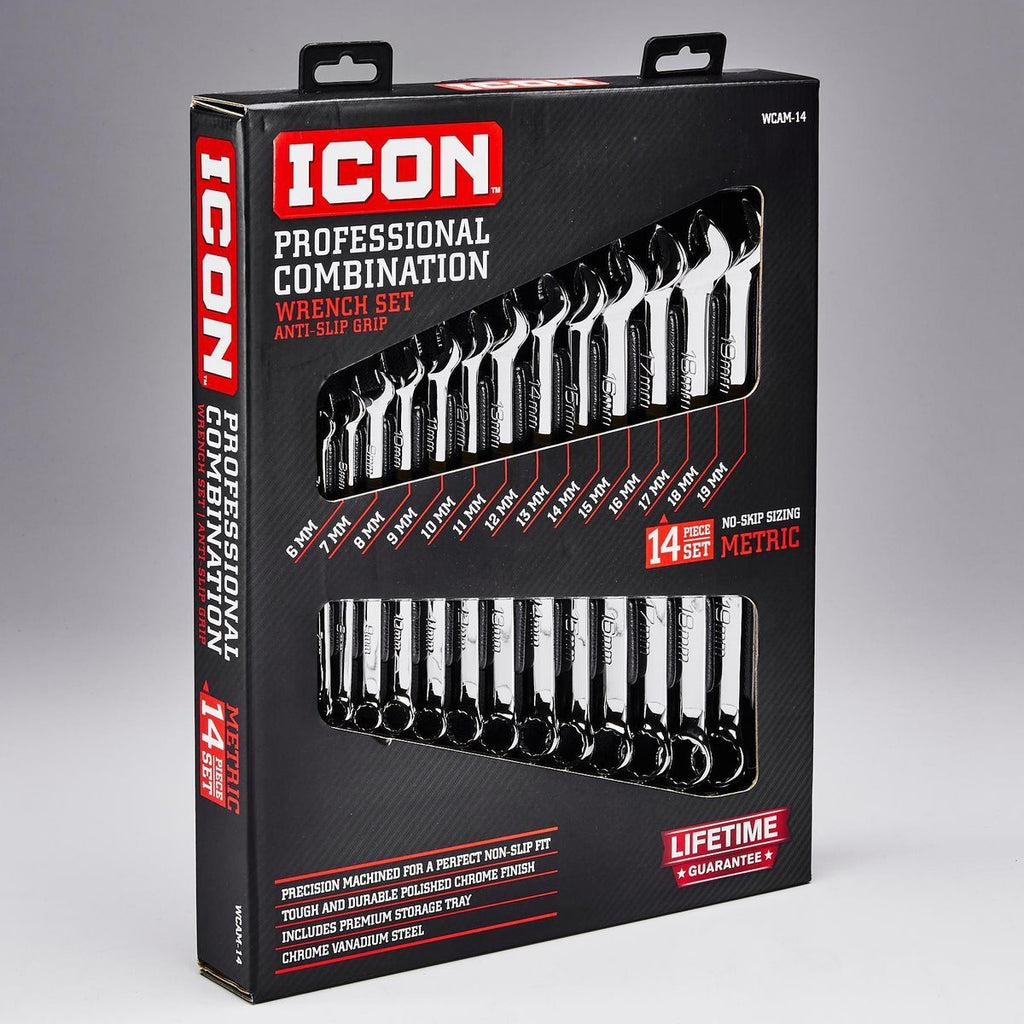 Metric Combination Wrench Set, 14-Piece M371170