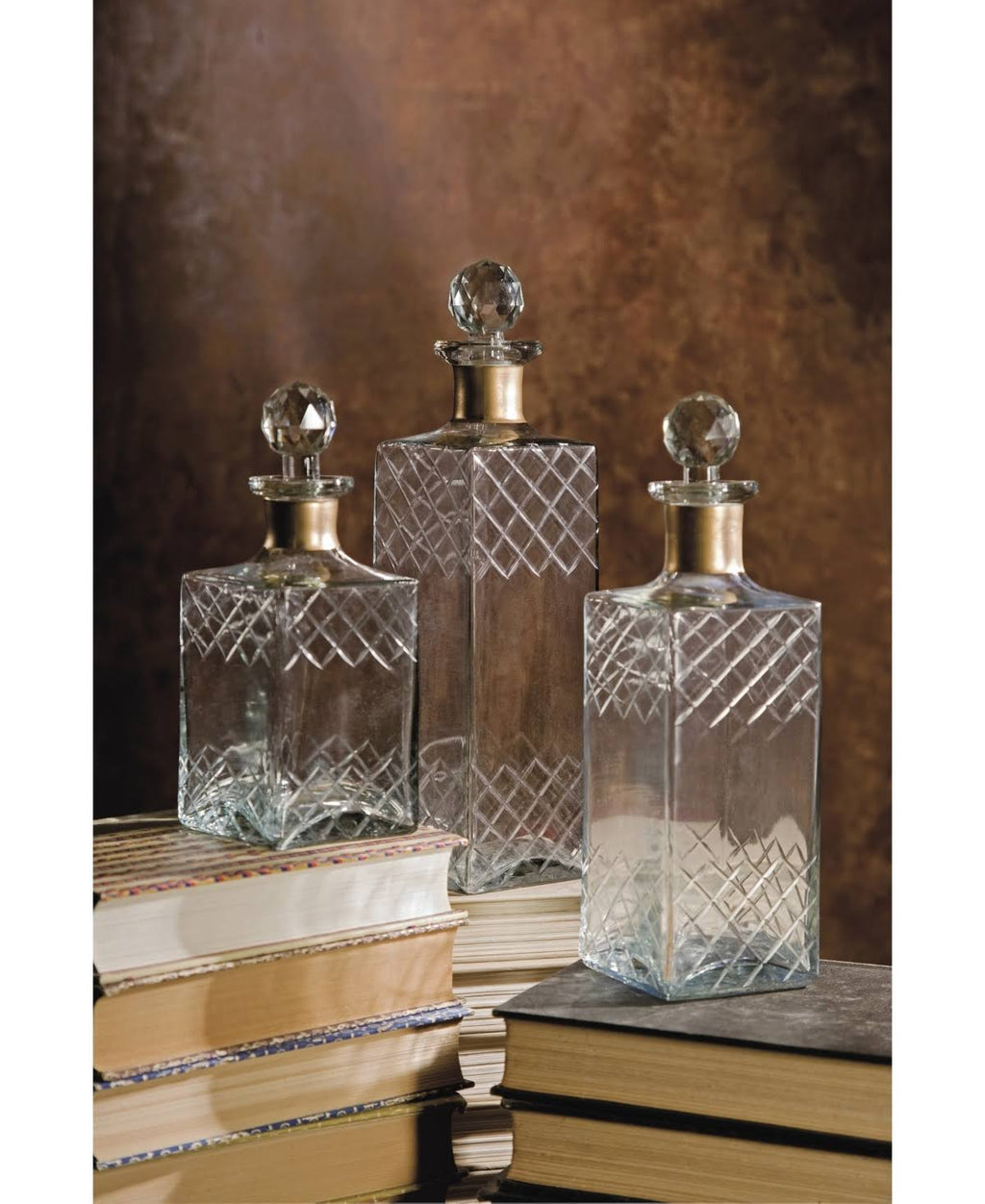 Etched Decanters (Set of 3) P99219