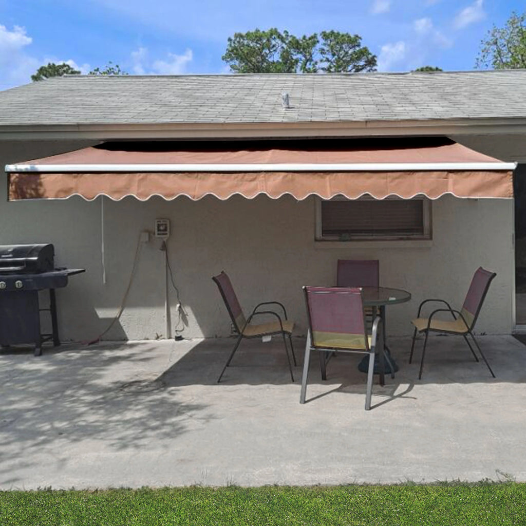 13' x 10' Retractable Patio Awning Canopy K6391