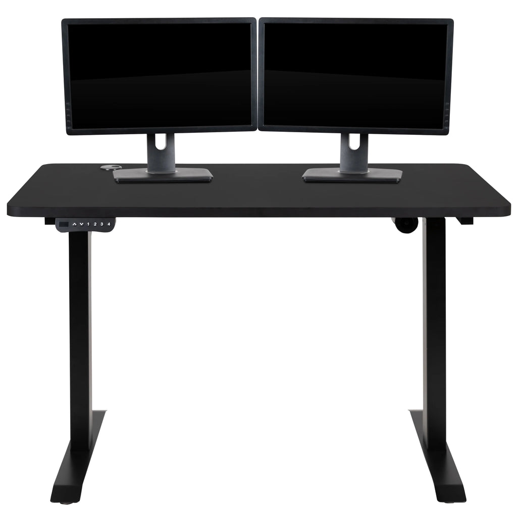 Electric Height Adjustable Standing Desk 48" Wide 24" Deep Black K828