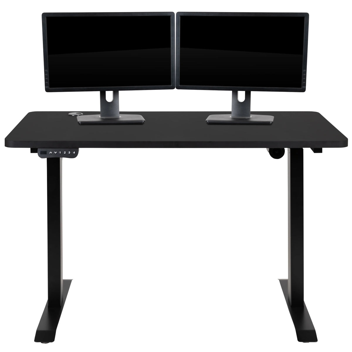 Electric Height Adjustable Standing Desk 48" Wide 24" Deep Black K828
