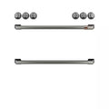 Gas Range Handle and Knob kit in Brushed Black R91982
