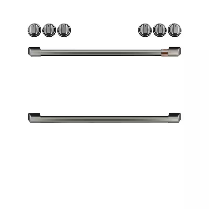 Gas Range Handle and Knob kit in Brushed Black R91982