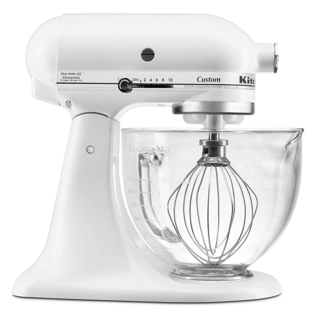 5-Quart Stand Mixer Glass Bowl Matte White K72121