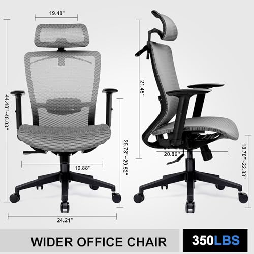 Black Ergonomic Mesh Gaming Chair with Headrest D701