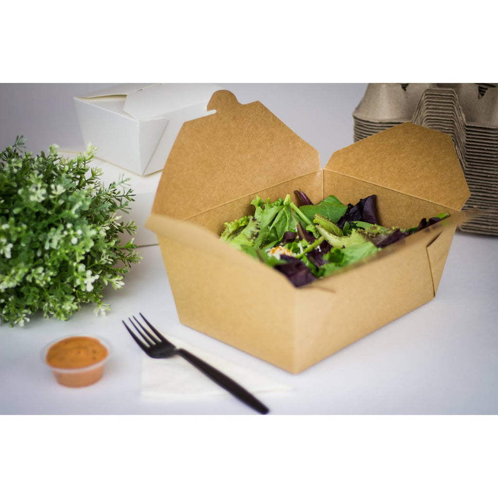 Kraft Fold-To-Go Boxes, 110 oz, Case of 160 N35158