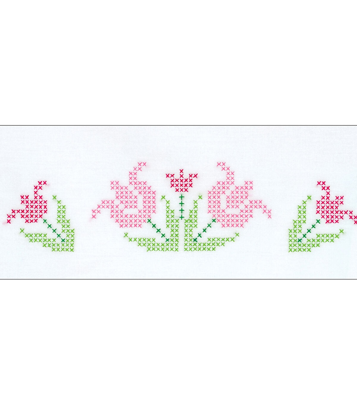 Tulips Stamped Perle Edge Pillowcases 2pk X4393