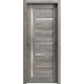 Sliding French Pocket Door 36 x 96 inches with Frosted Glass Solid Wood Interior Door T7978