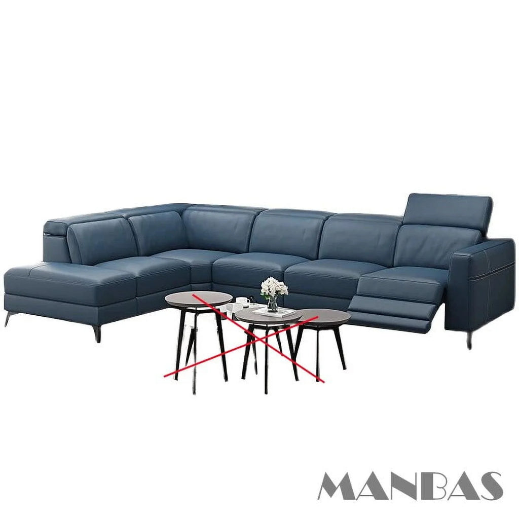 Italian Genuine Leather Recliner Sofa Set X3832