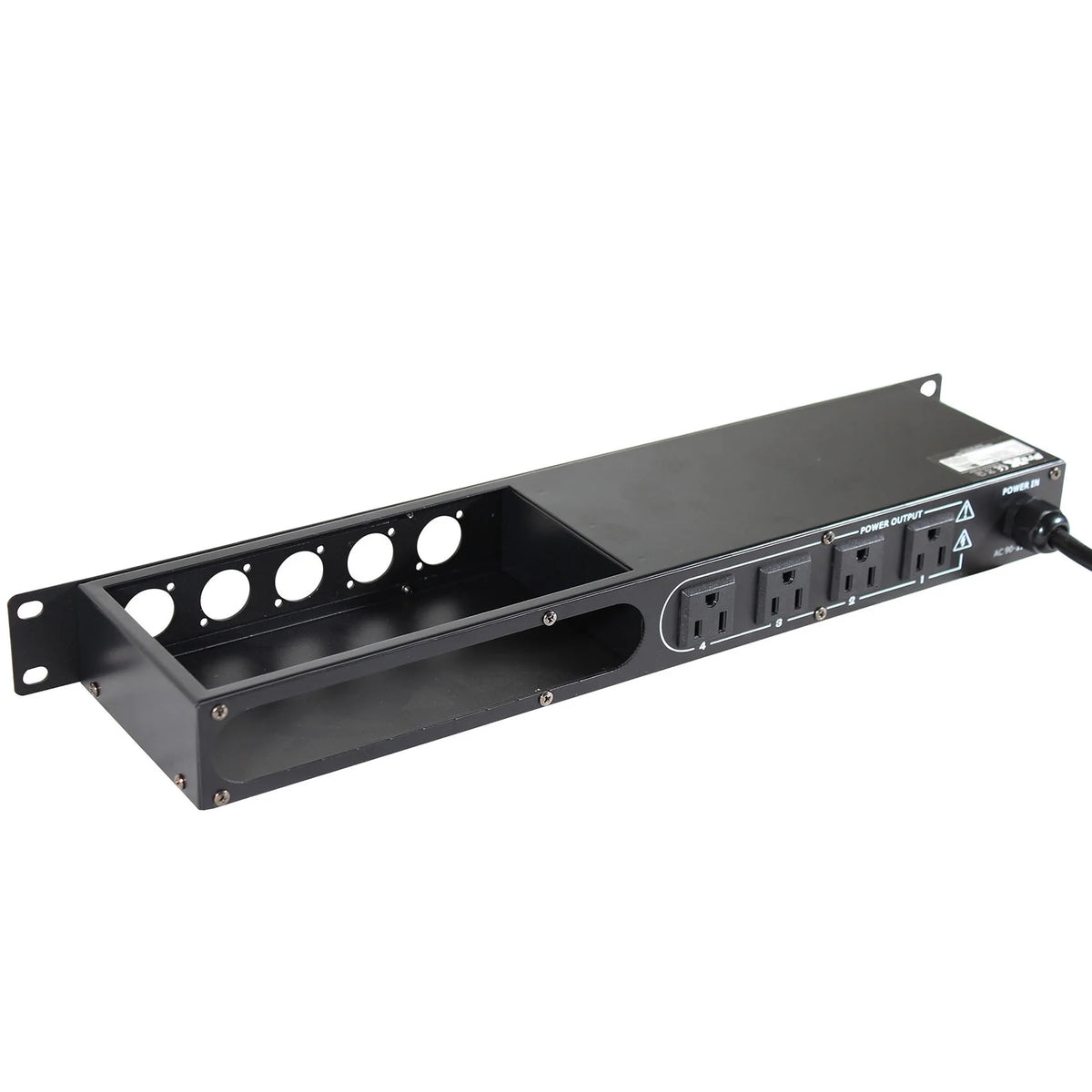 1U 15Amp Circuit 4CH Switch Panel with 2 USB and 5 Punched Space Z688
