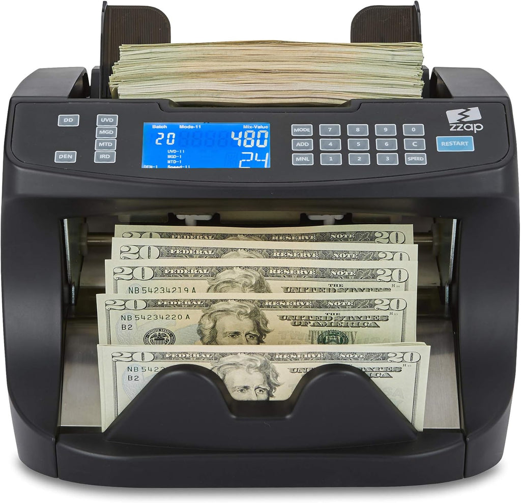 Bill Value Counter & Counterfeit Detector Money Cash Currency Machine O2711