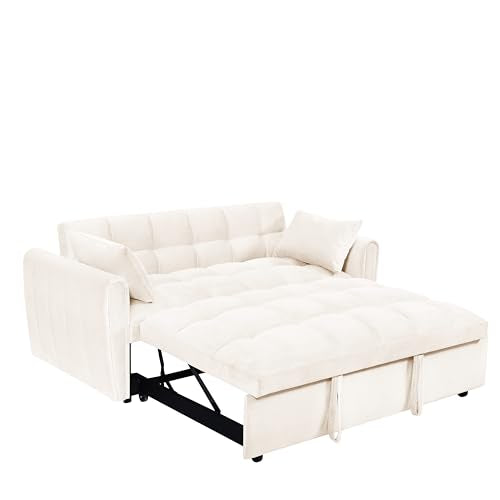 Dark Gray Velvet 3 in 1 Sleeper Sofa Bed R884554