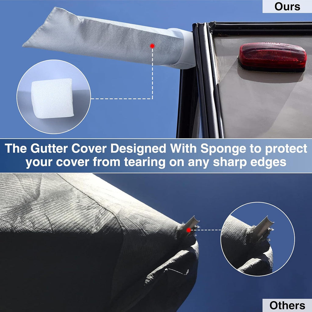 Waterproof 500D Travel Trailer Cover with 4 Tire Covers E405929