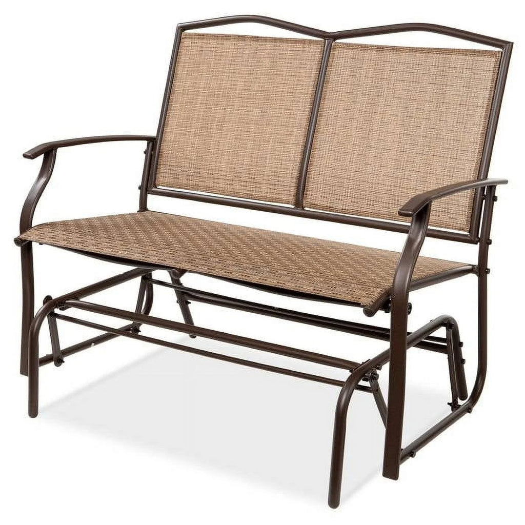 Brown 2 Seater Mesh Patio Loveseat F9075