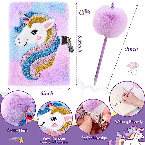 Unicorn Toy with Wired Headphones Diary Water Bottle Plush Bag Purse Socks Mirror O594070