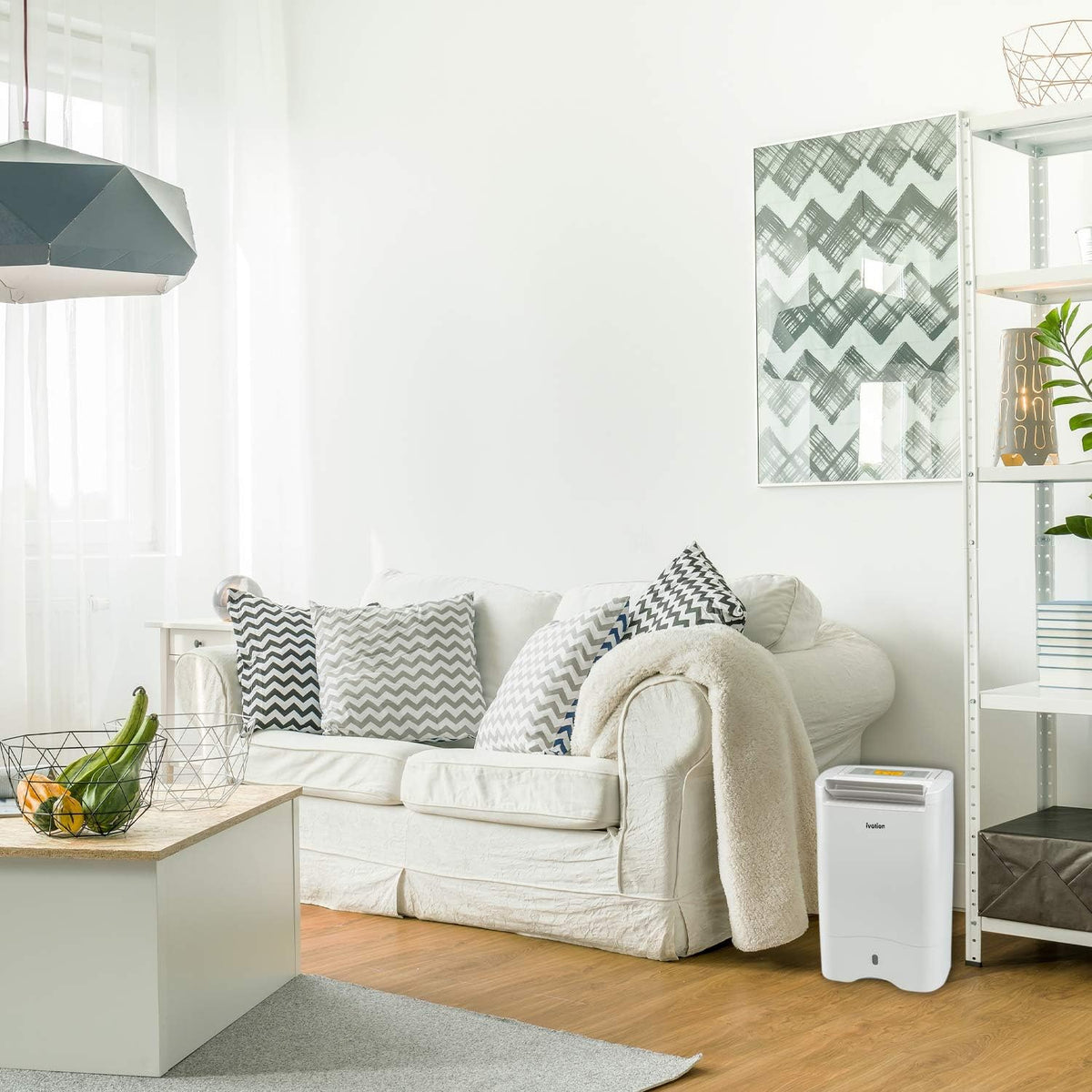 19 Pint Compact Desiccant Dehumidifier with Continuous Drain Hose K45877