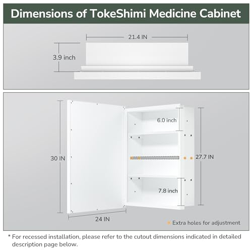 Silver 16x24 1 Door Recessed Medicine Cabinet with Mirror G684945