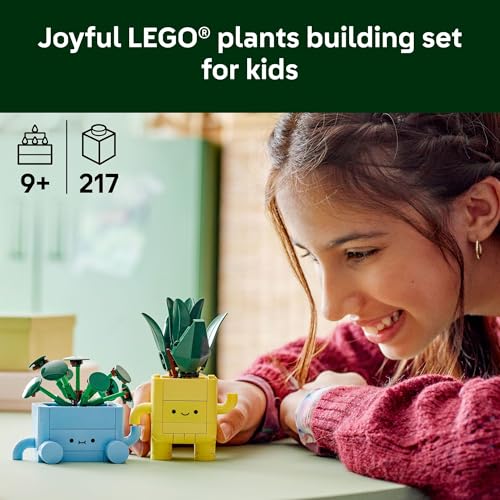 LEGO Botanicals Happy Plants Building Toys - Bedroom or Dorm Room Decor for Girls, Boys, & Adults, Desk or Shelf Display - Birthday Gift Ideas for Kids, Ages 9+ - 10349 V6748