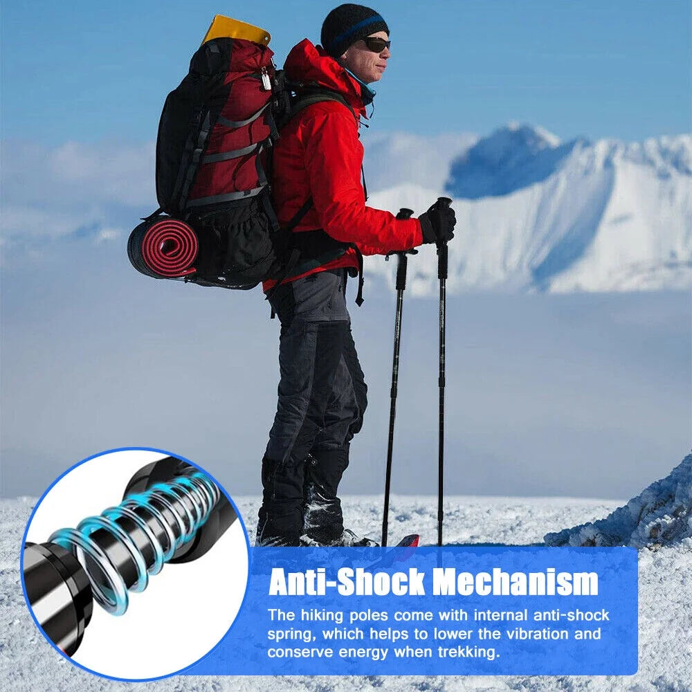 Blue Aluminum Quick Lock Trekking Poles G463