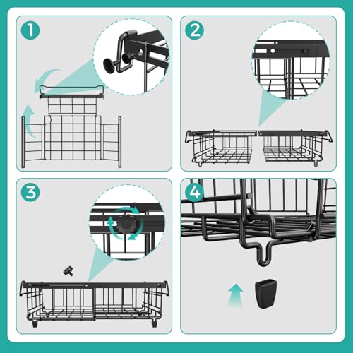 Expandable Stackable Freezer Baskets, 4 PCS, White Q2171