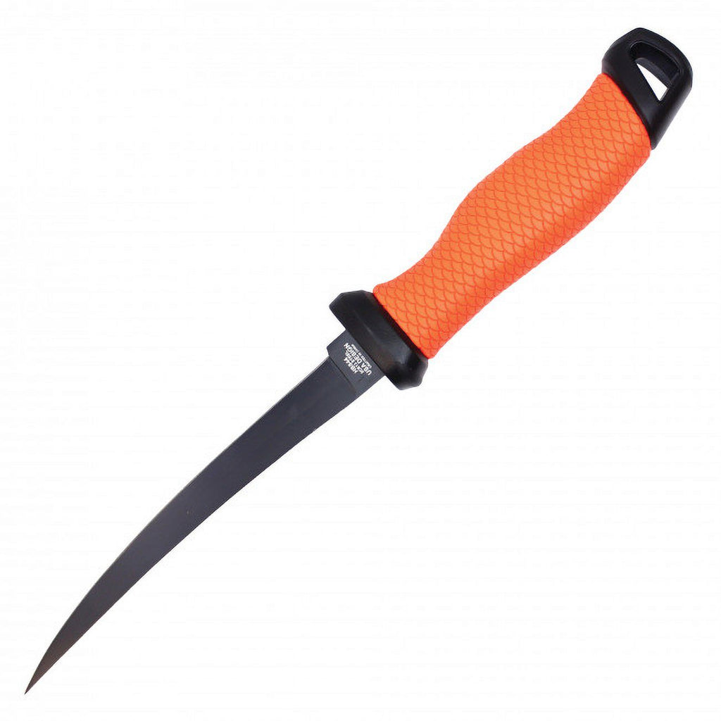 12.5" Filet Knife Orange Handle with Black Sheath U146