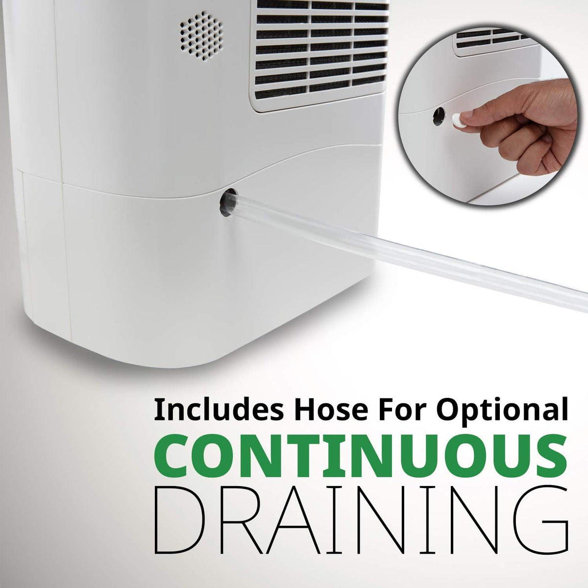 19 Pint Compact Desiccant Dehumidifier with Continuous Drain Hose K45877
