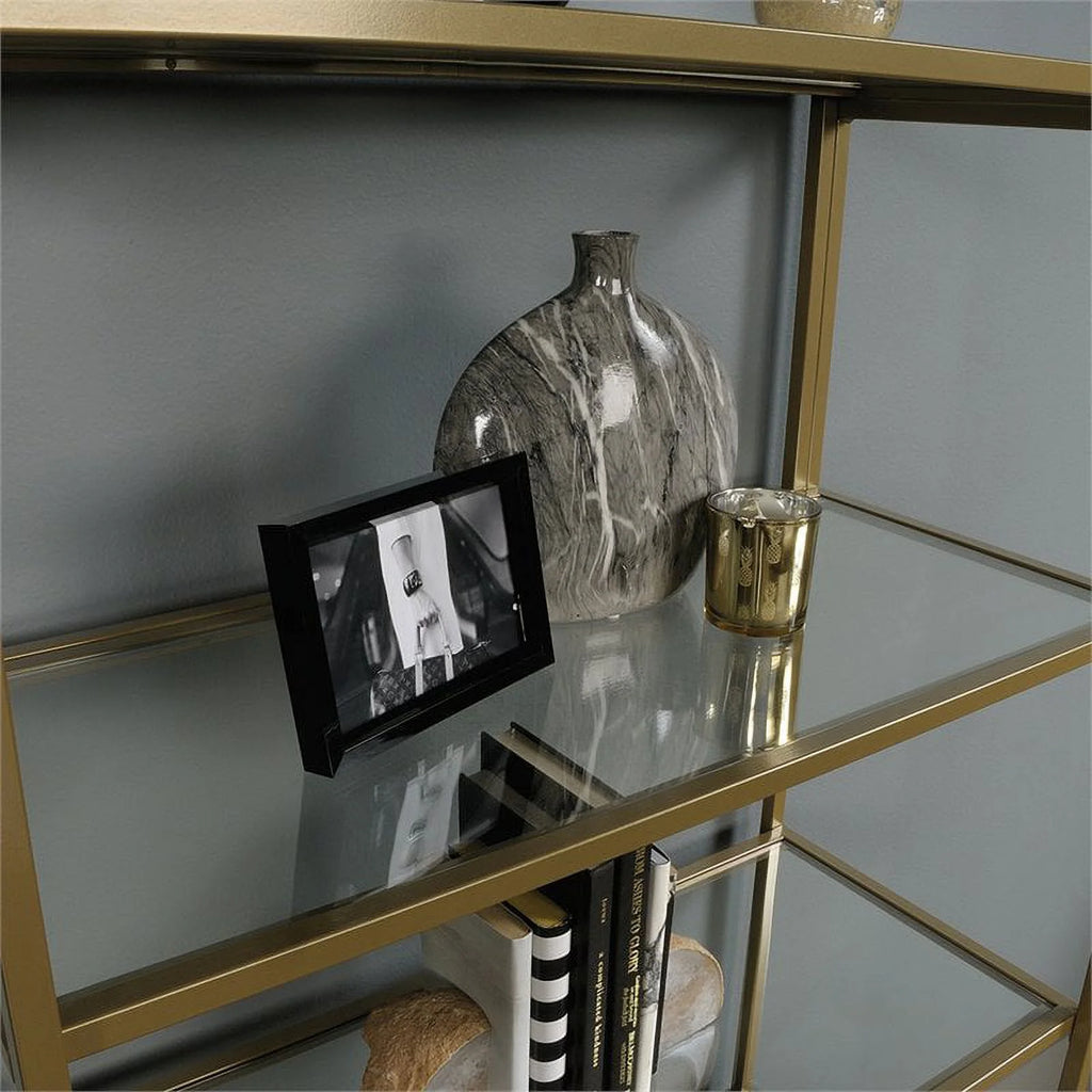 Metal Desk and 5-Shelf Bookcase Set B870