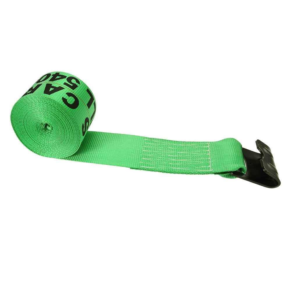 Green Winch Strap with Flat Hook D724