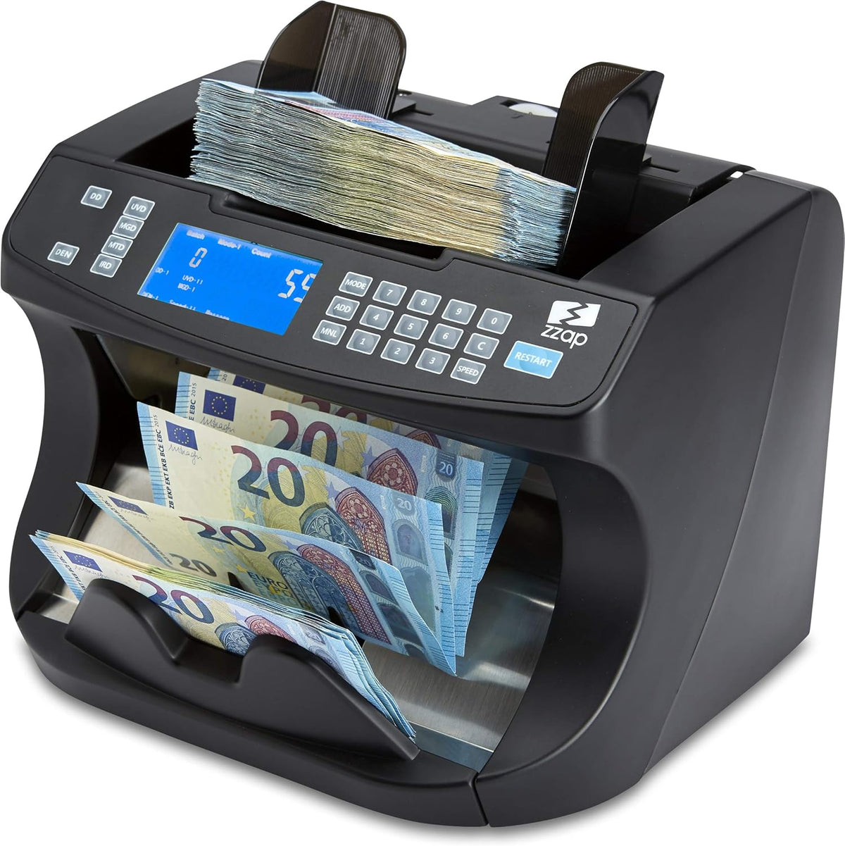 Bill Value Counter & Counterfeit Detector Money Cash Currency Machine O2711