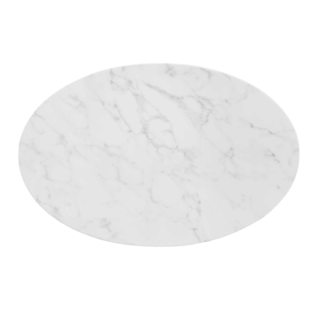 42" Oval Artificial Marble Dining Table A915826