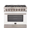 White 36 Inch Dual Fuel Range R64499
