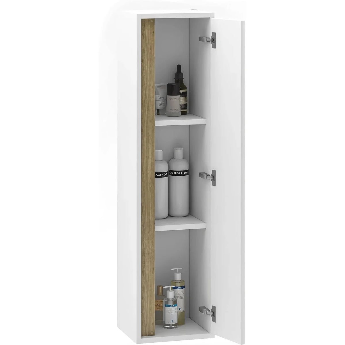 Column Cabinet Ginger Wood Finish Crossbar G3264