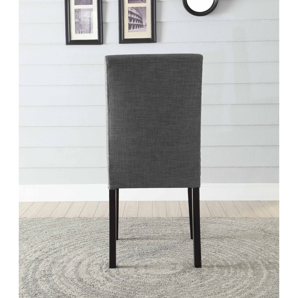 Stone Gray Linen Side Chair Set of 2 U937717