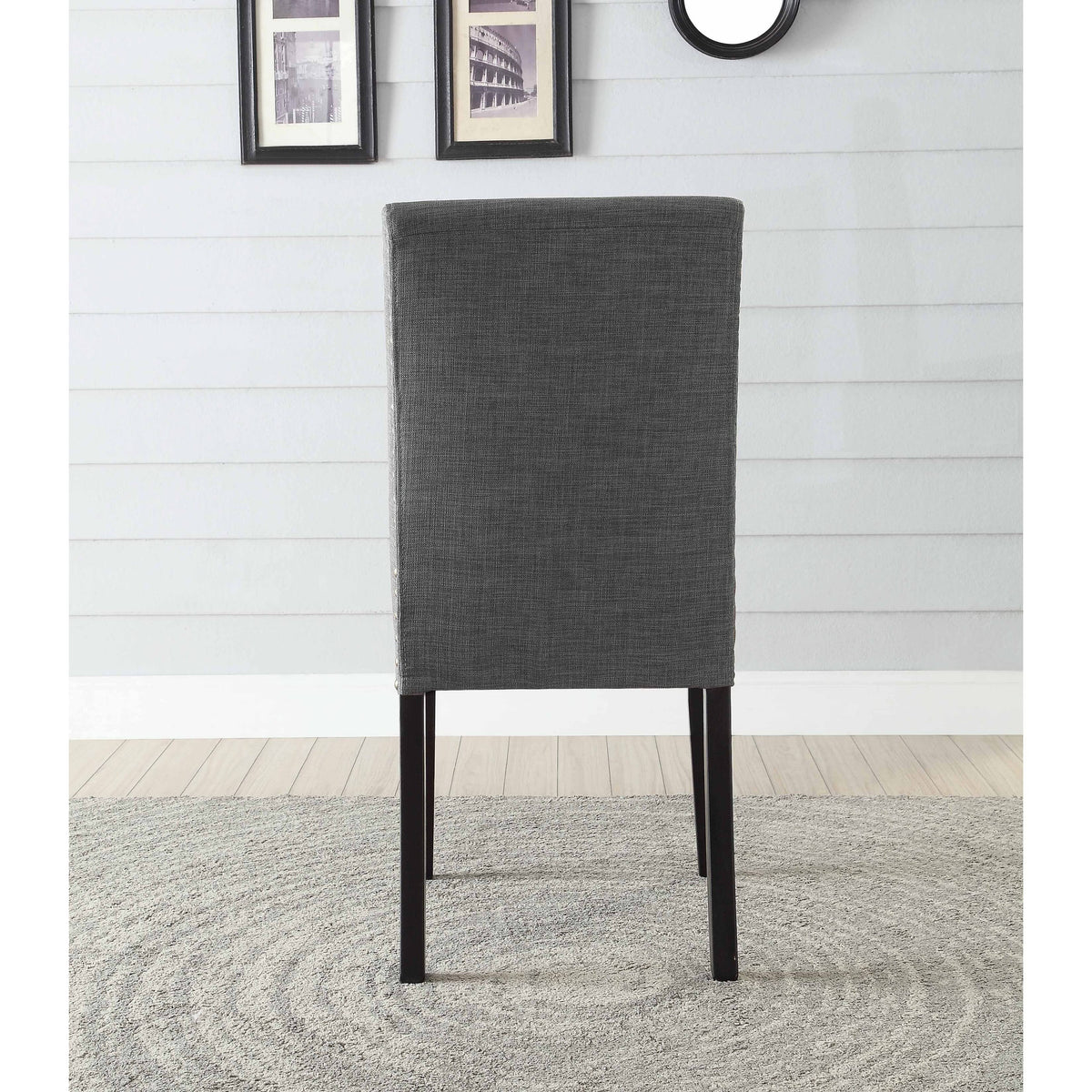 Stone Gray Linen Side Chair Set of 2 U937717