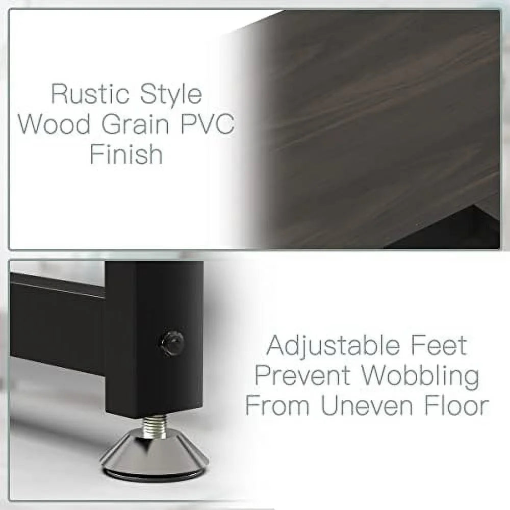 L Shaped Desk 55 inch with Shelves B663