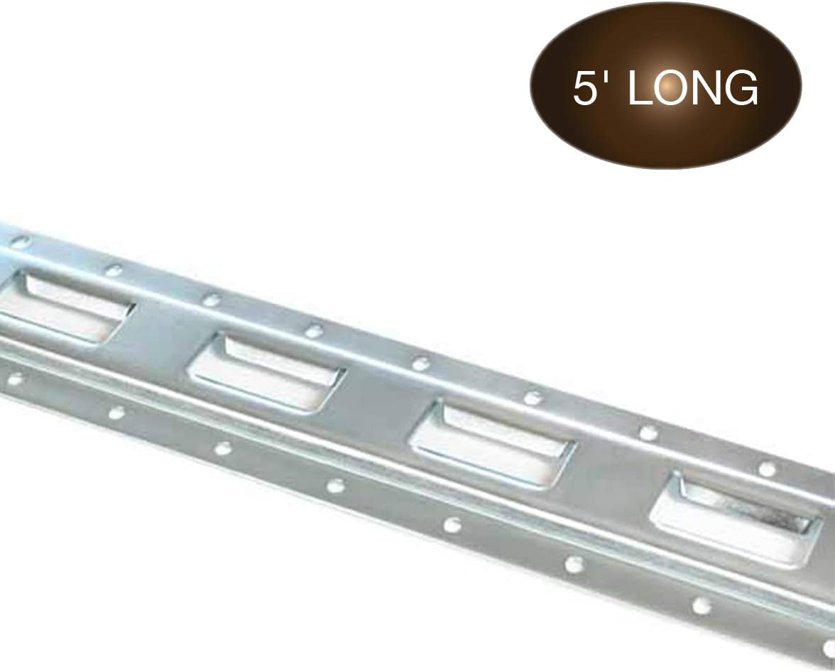 Two 5-ft Powder-Coated Steel E Track Tie-Down Rails A326896