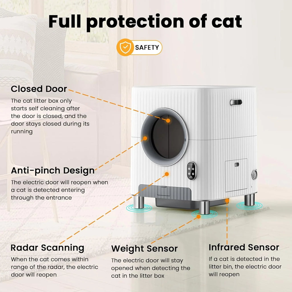 Self-Cleaning Automatic Cat Litter Box with APP Control M4521