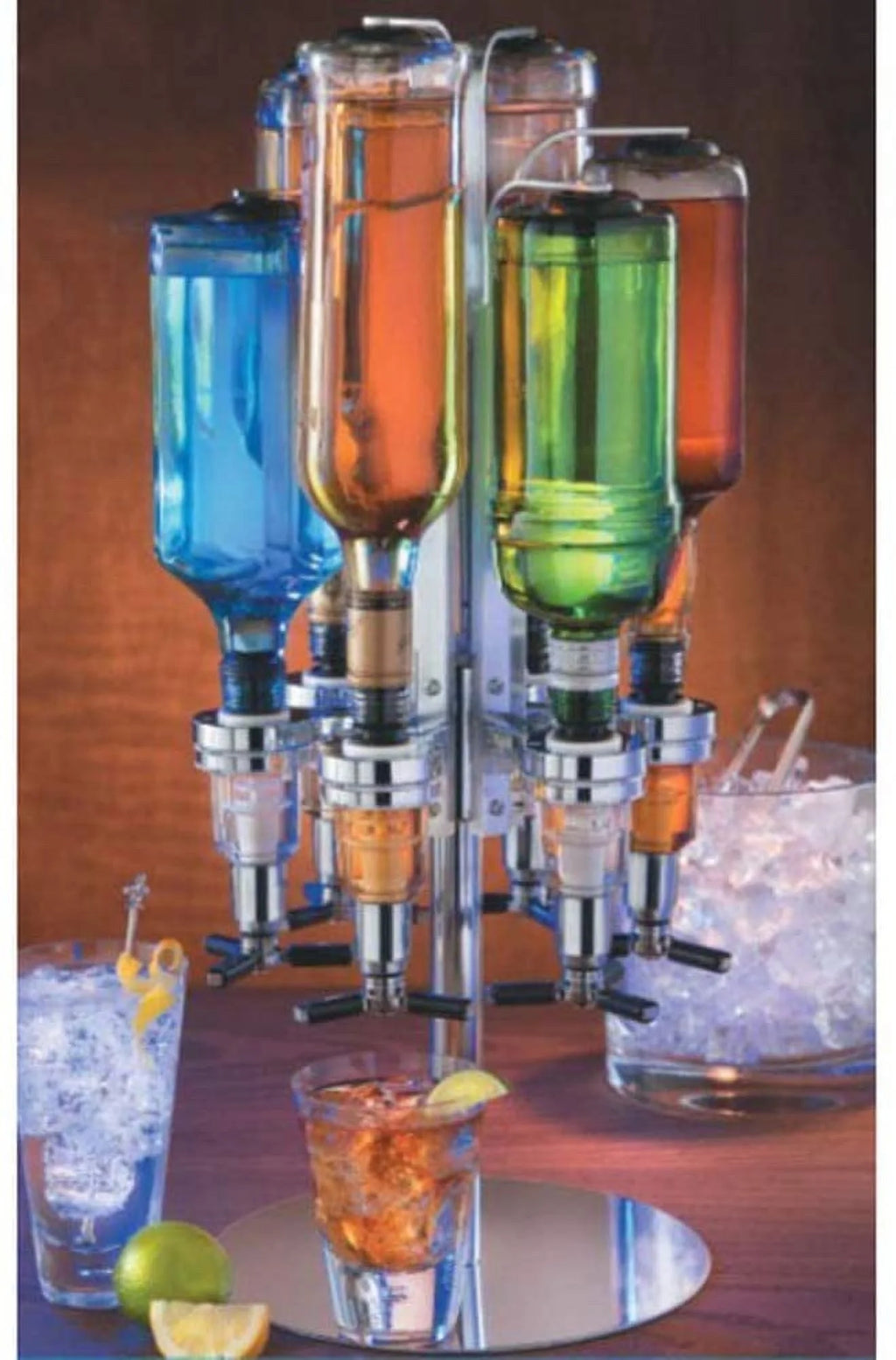 6 Head 25ml Wine Liquor Cocktail Beer Dispenser Bottle with Wall Bracket J5776