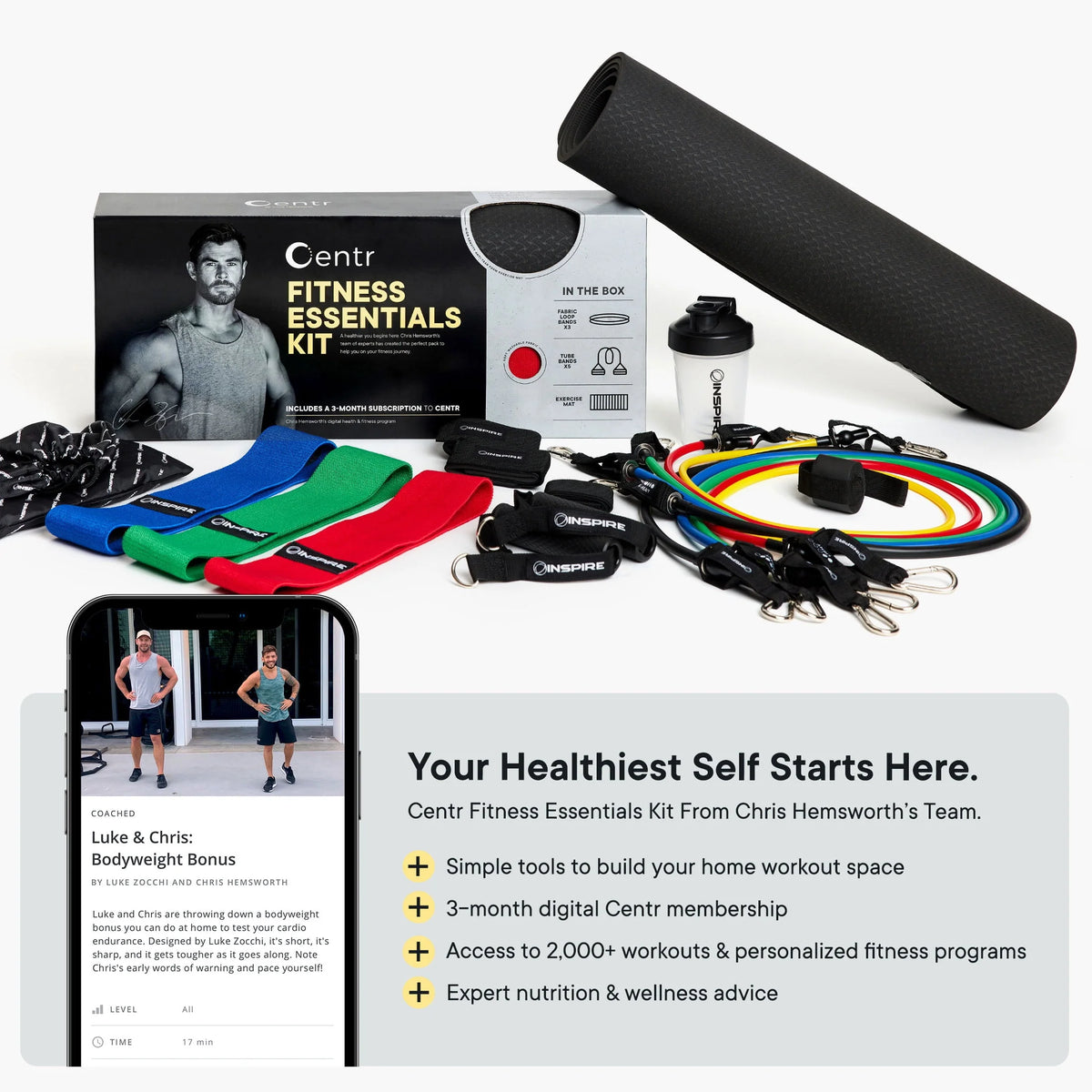 Fitness Essentials Kit Home Workout Equipment V452